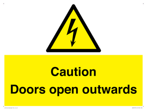 Caution Doors open outwards